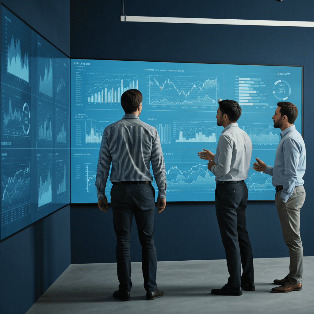 Team reviewing a climate technology investment deck